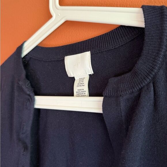 H&M Knit Cardigan in Navy Blue Womens Size XXS - Picture 5 of 5